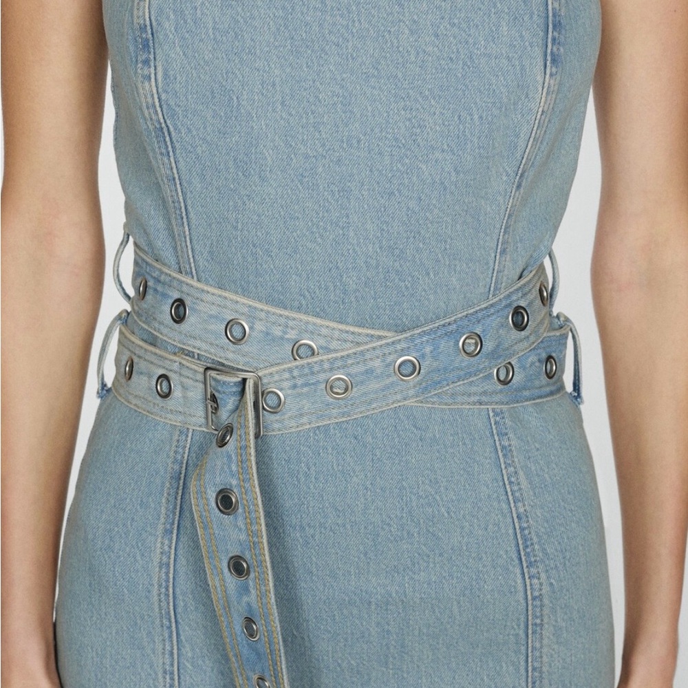 Mango Blue Denim Midi Dress - Picture 4 of 11